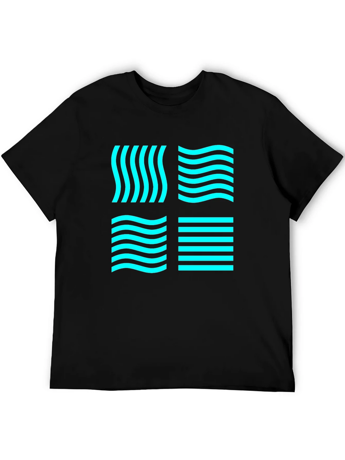 Aqua Grid Tee - Element Graphic Black T-Shirt
