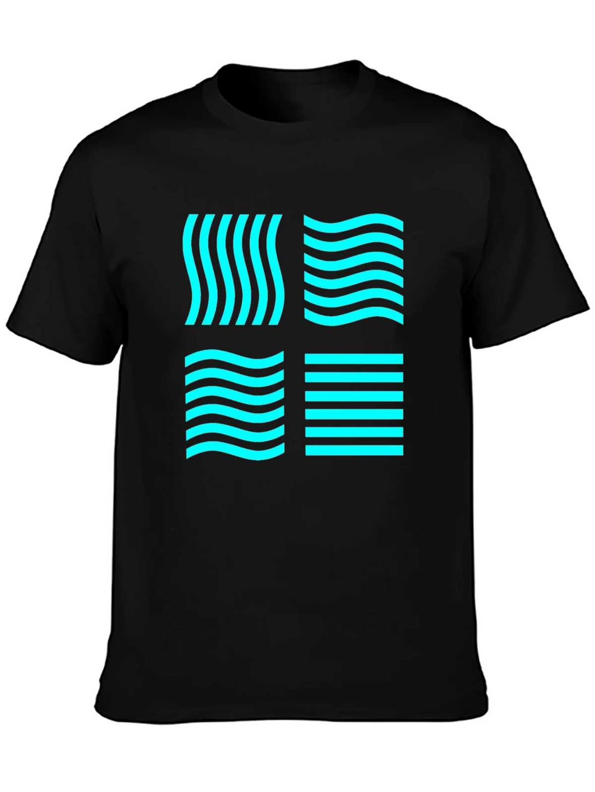 Aqua Grid Tee - Element Graphic Black T-Shirt