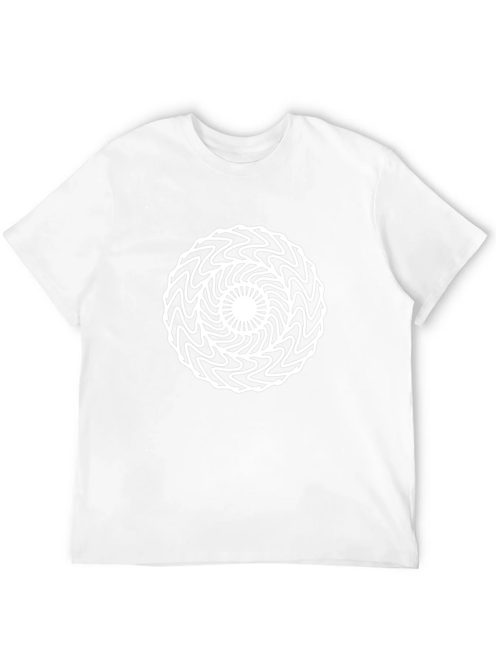 Abstract Optical Illusion Graphic Tee - Black