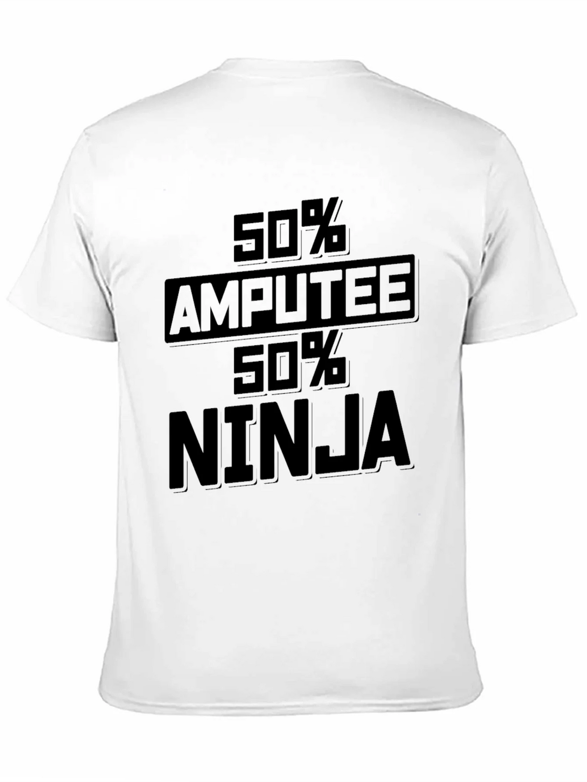 50% Amputee 50% Ninja Black Graphic Tee