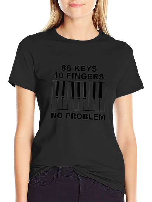 88 Keys 10 Fingers No Problem Black Tee