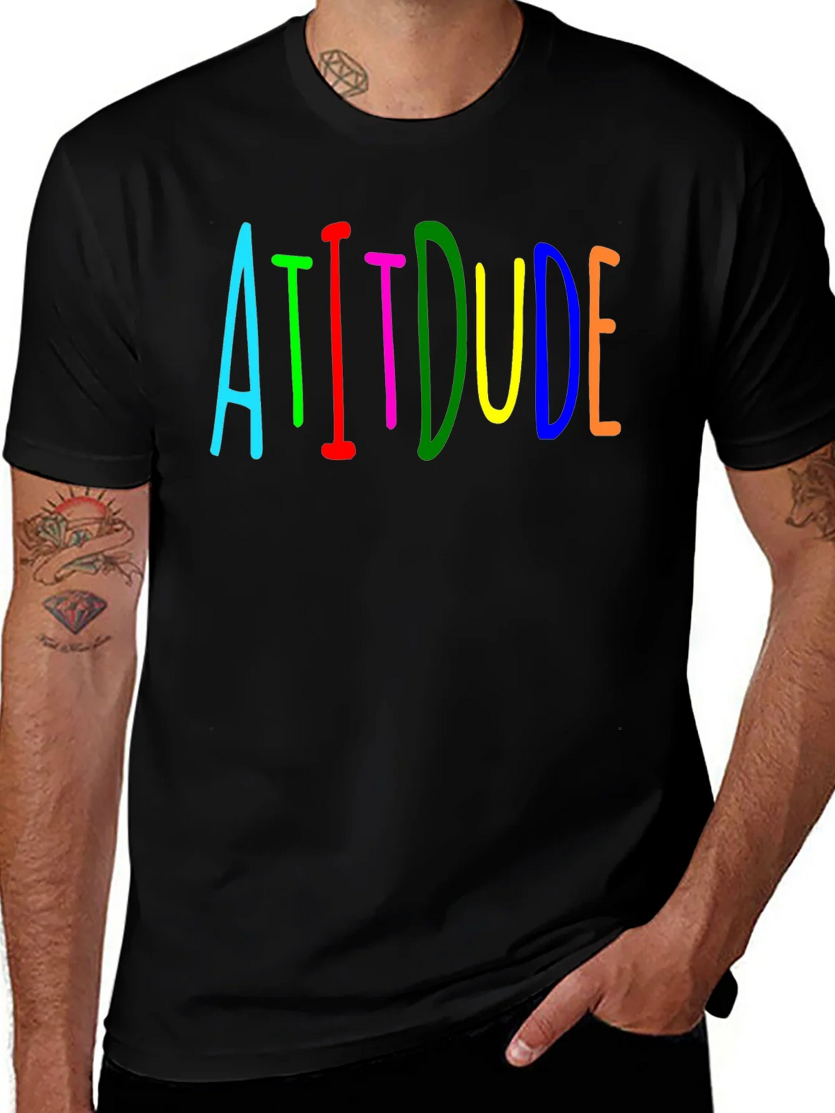 Attitude Graphic Tee - Bold Colors