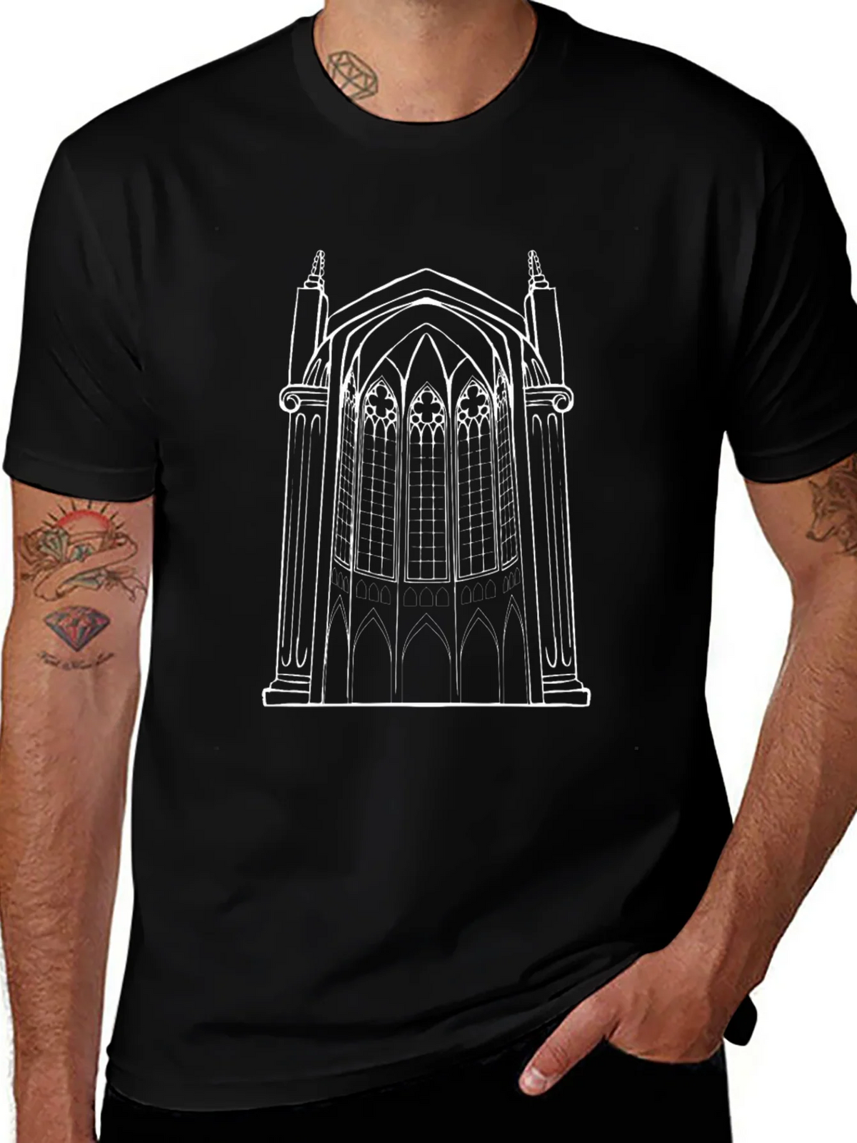 Architectural Gothic T-Shirt - Stylish & Unique