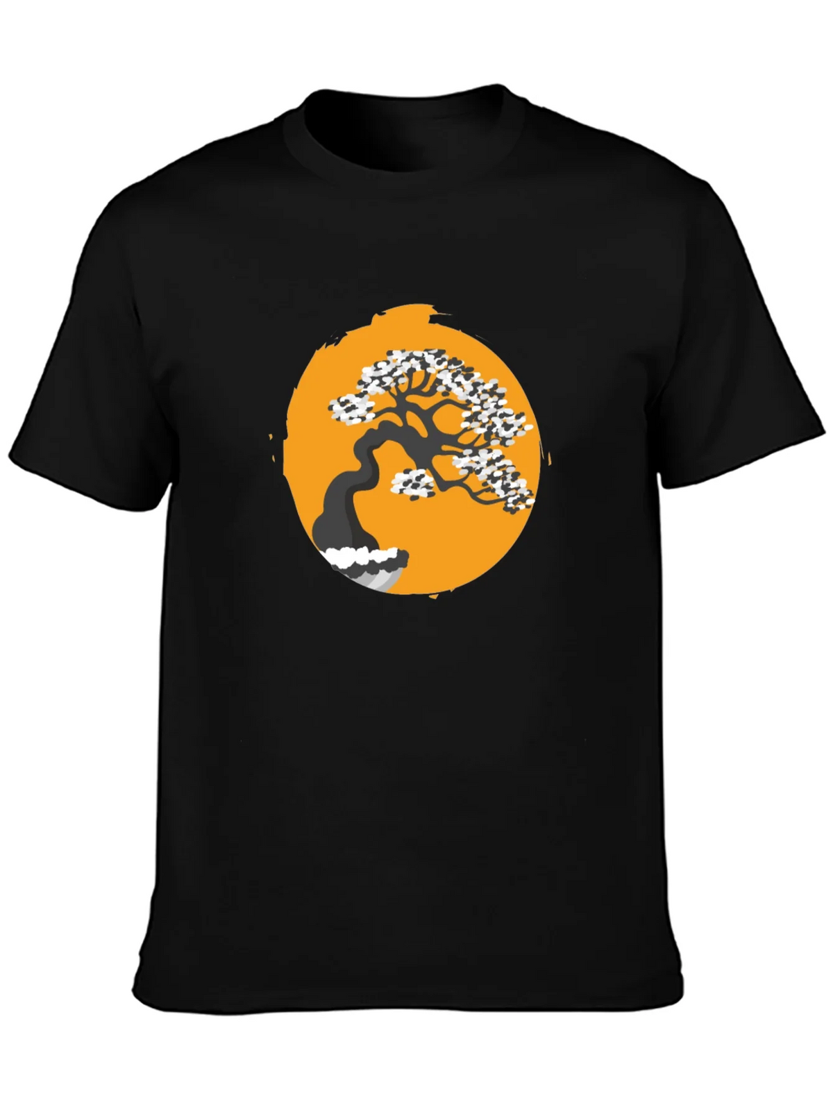 Black Bonsai Tree Graphic Tee