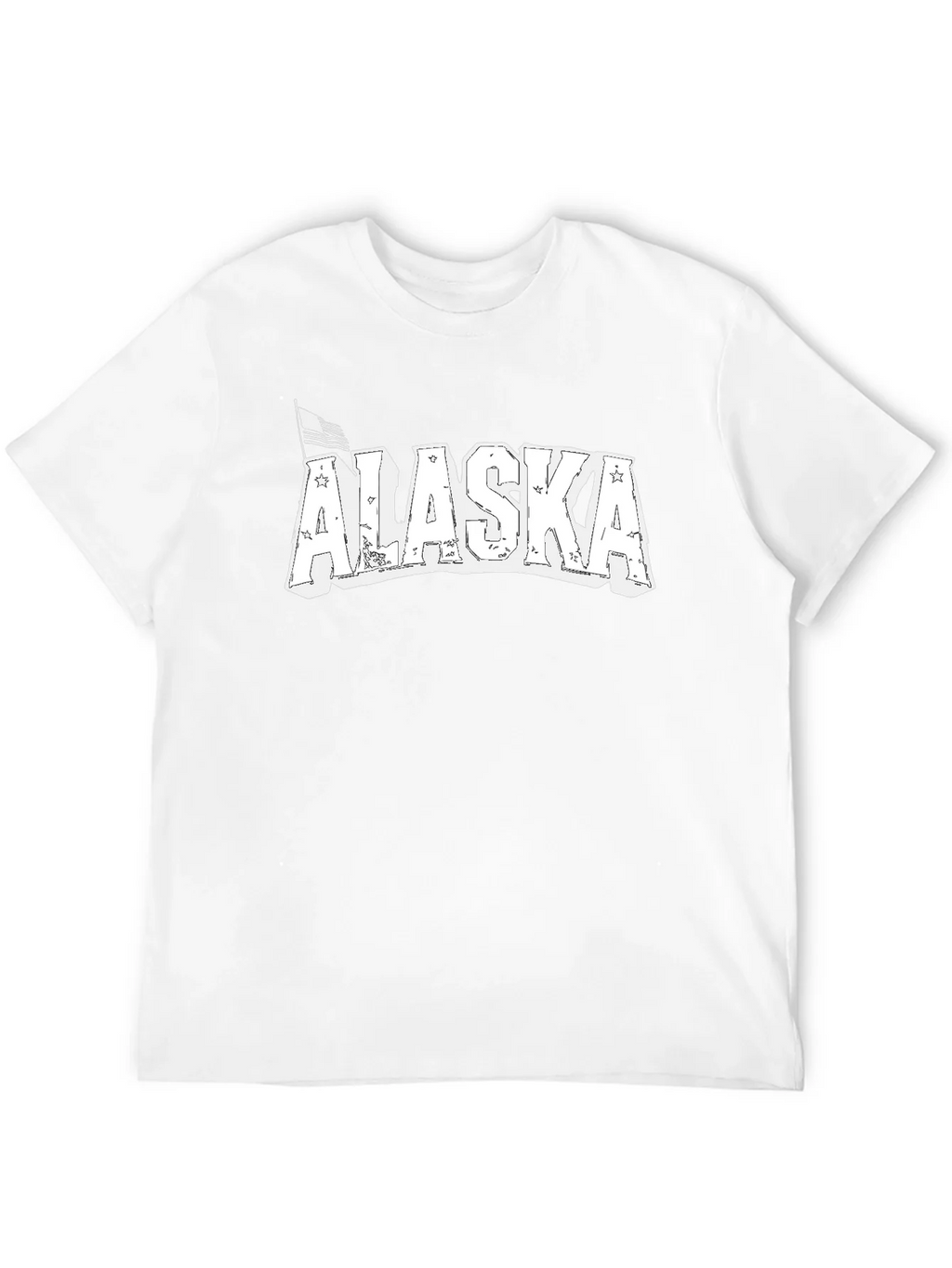 Alaska Graphic Print Black Crew Neck T-Shirt